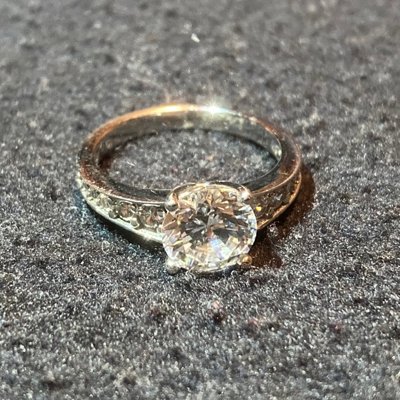 Diamonique Engagement Ring - Picture 1 of 5